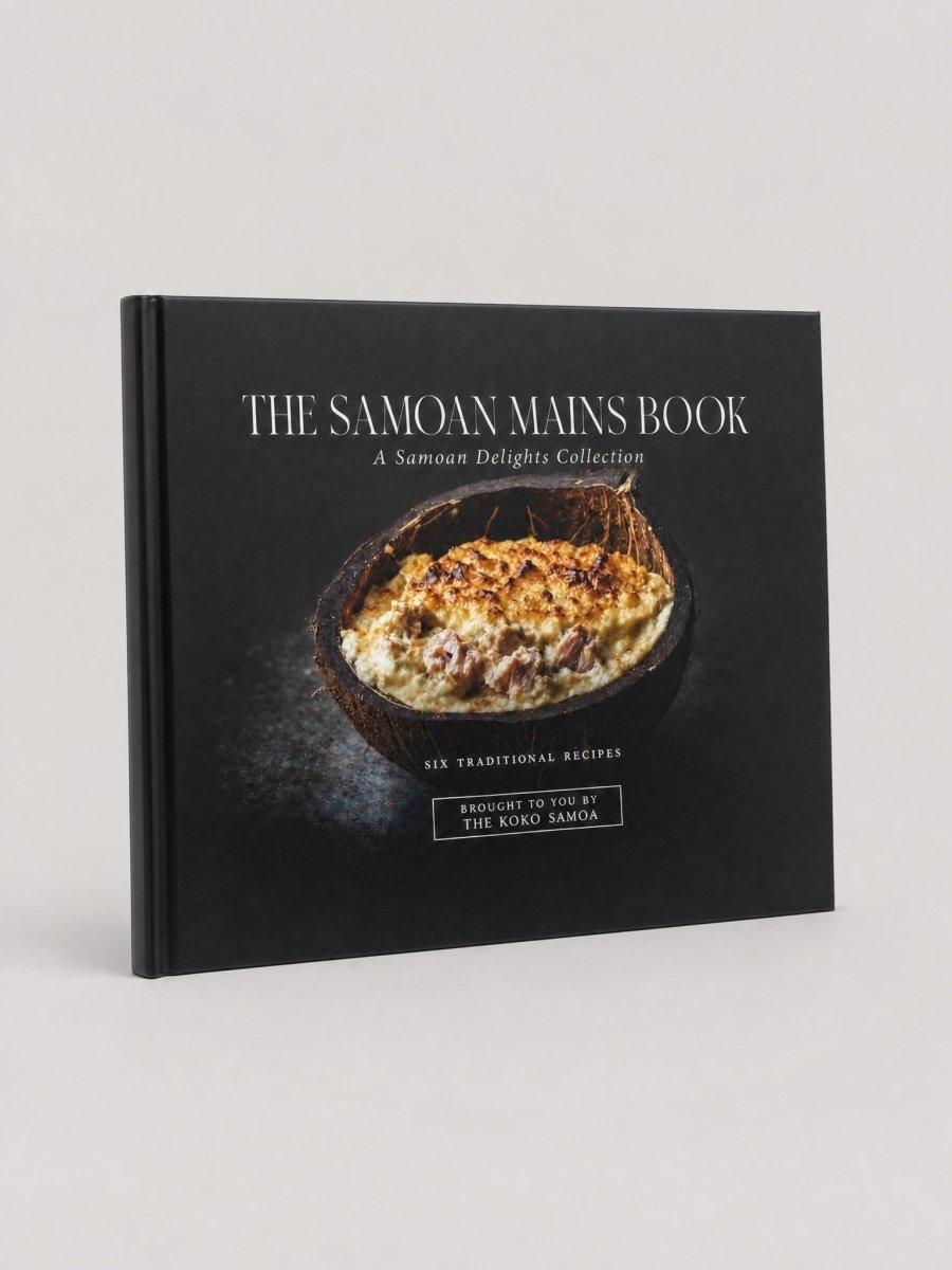 Hardcover recipe keepsake of six Samoan main dishes