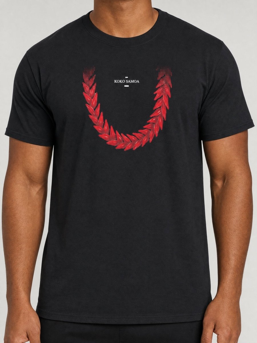 Unisex tee in the red Ula Fala print