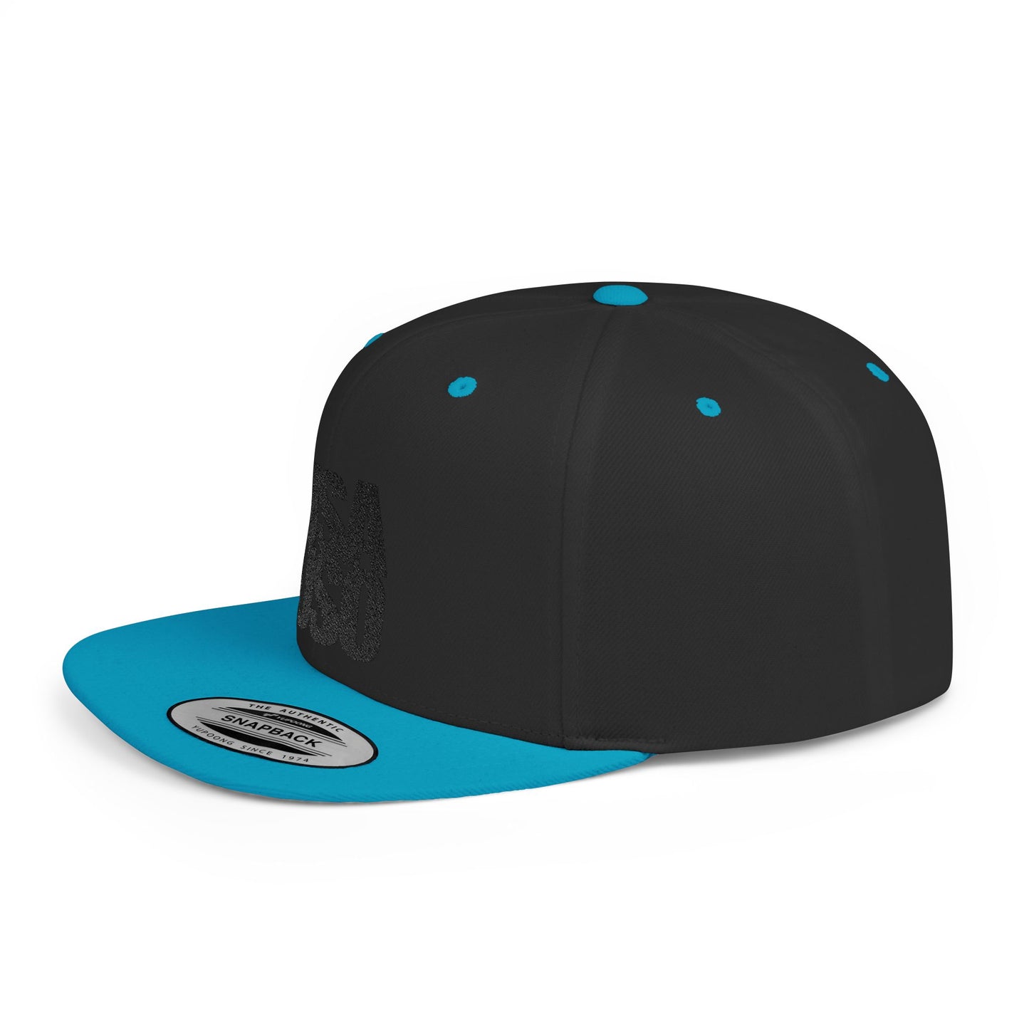 Flat Bill Snapback Hat — USA USO - Black Embroidery - AU/NZ/USA