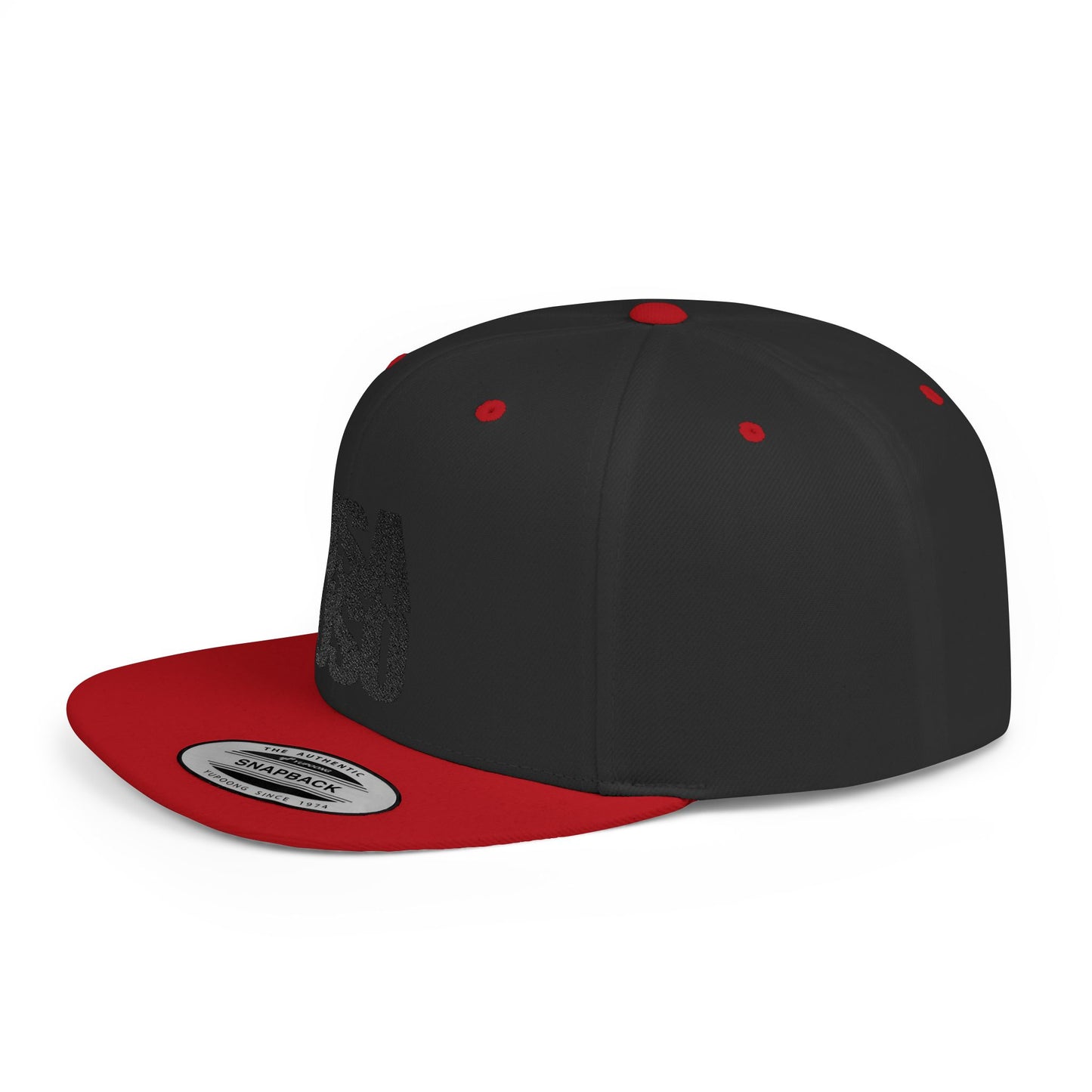 Flat Bill Snapback Hat — USA USO - Black Embroidery - AU/NZ/USA
