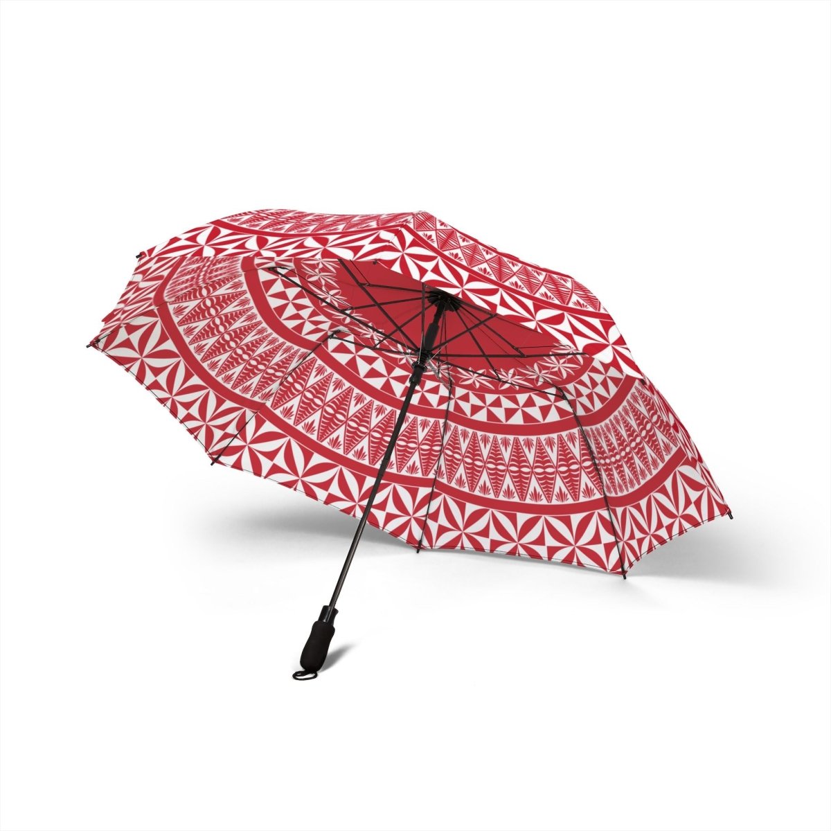 PasifikaOne Tongan umbrella, 48-inch (122cm) size, vibrant traditional design, lightweight accessories for rain protection.