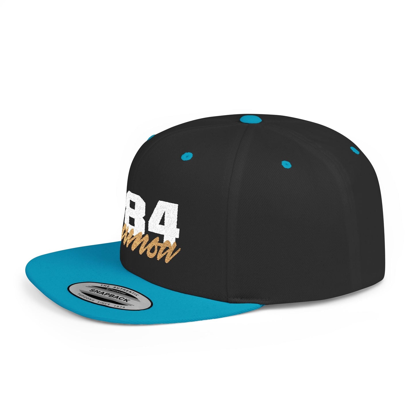 Flat Bill Snapback Hat - 684 Samoa - White & Gold Embroidery - AU/NZ/USA - The Koko Samoa