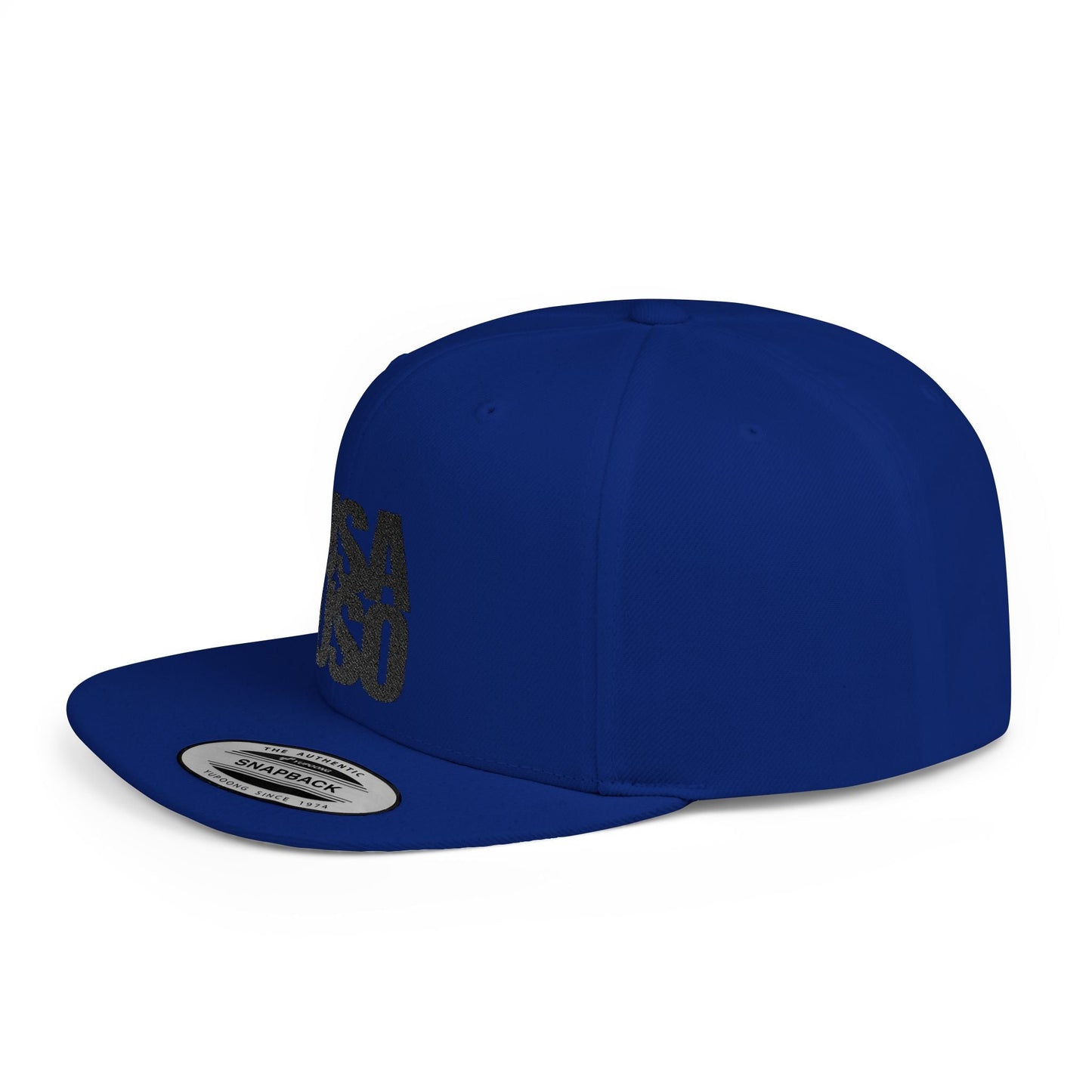 Flat Bill Snapback Hat - USA USO - Black - The Koko Samoa