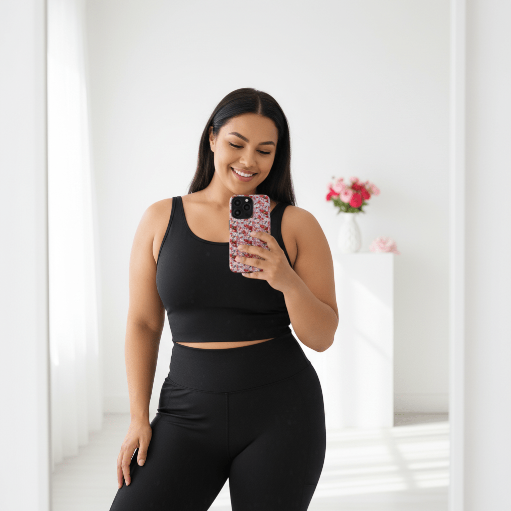 WOYC iPhone Tough Phone Case with Love & Aute design, durable protective cover for iPhone models, featuring vibrant artwork.