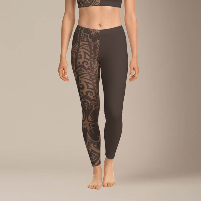 IslandFlex Mid - Rise Leggings - Mocha Mousse - AU/NZ/USA - The Koko Samoa
