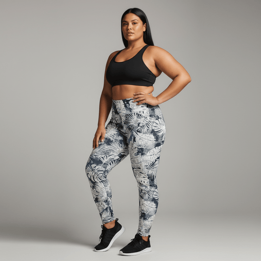 IslandFlex Mid - Rise Leggings - Tiavi Mist - AU/NZ/USA - The Koko Samoa