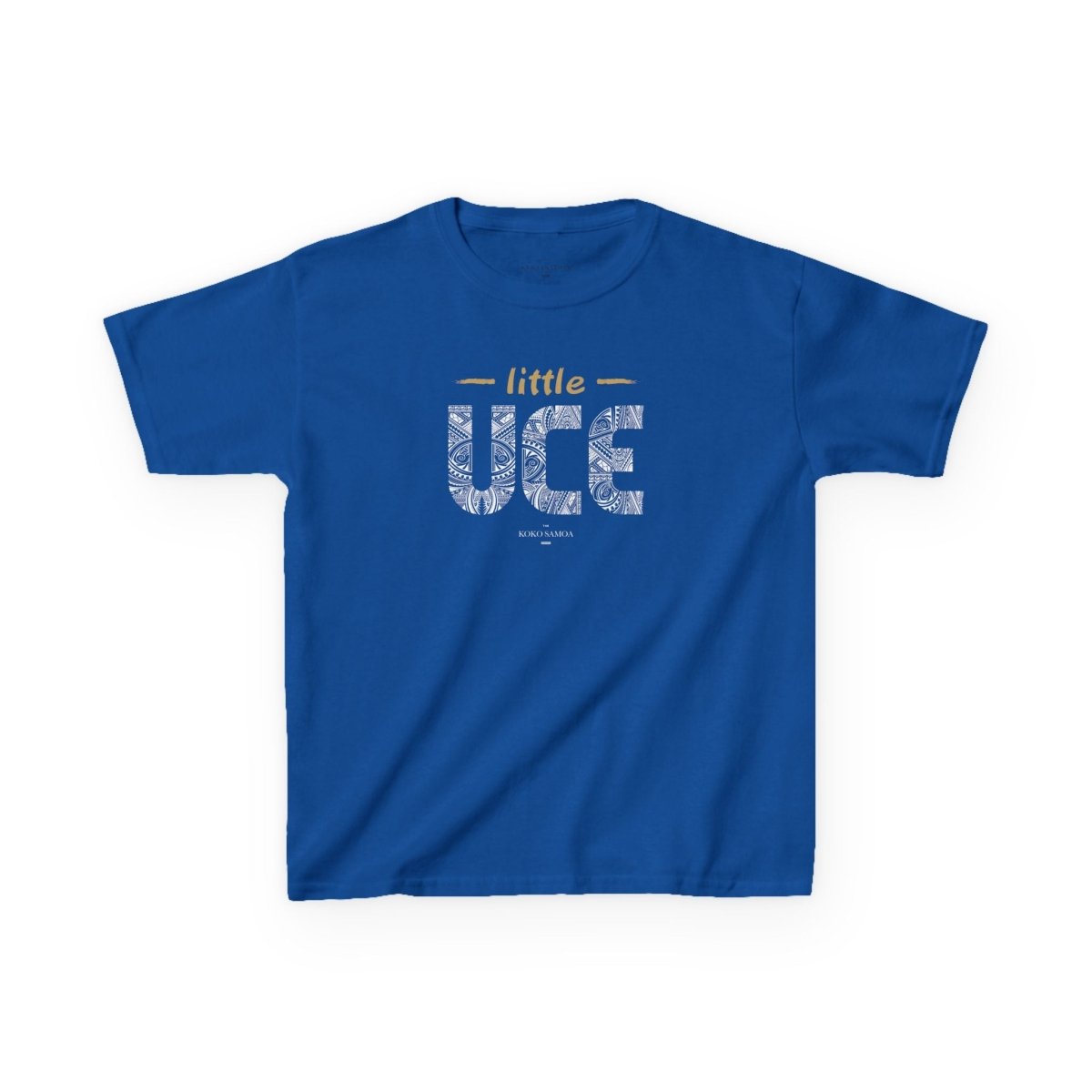 Kids unisex Little Uce tee by The Print Bar, featuring colorful graphic design on a comfortable cotton kids' t-shirt.