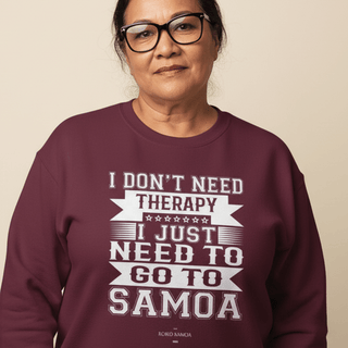 Unisex heavy sweatshirt featuring a monster digital print on dark heather fabric, suitable for therapy-themed casual wear.