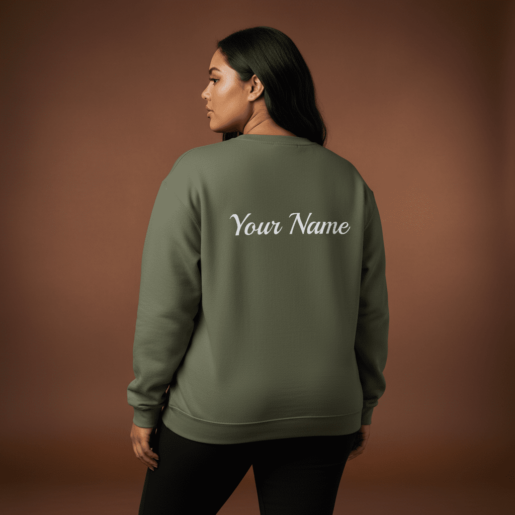 Unisex heavy sweatshirt by The Print Bar featuring a monster digital design on dark heather fabric.