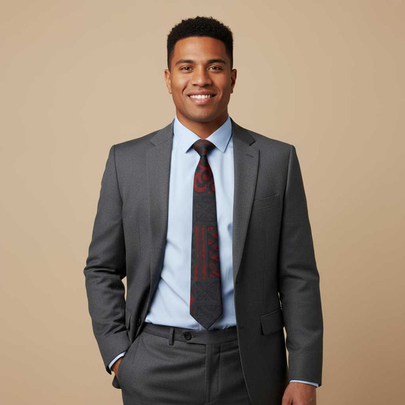 Necktie - Red Elei - AU/NZ/USA - The Koko Samoa