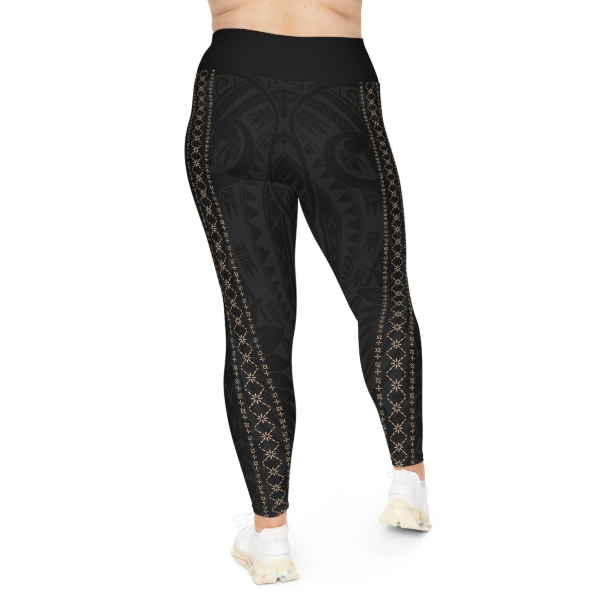 Malu plus size leggings 2XL to 6XL, featuring tropical print and comfortable fit for AU/NZ sizes.