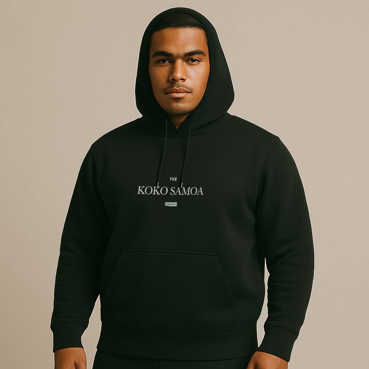 Black IslandSoft™ Premium Hoodie by The Print Bar, showcasing a classic design in sizes XS-2XL.