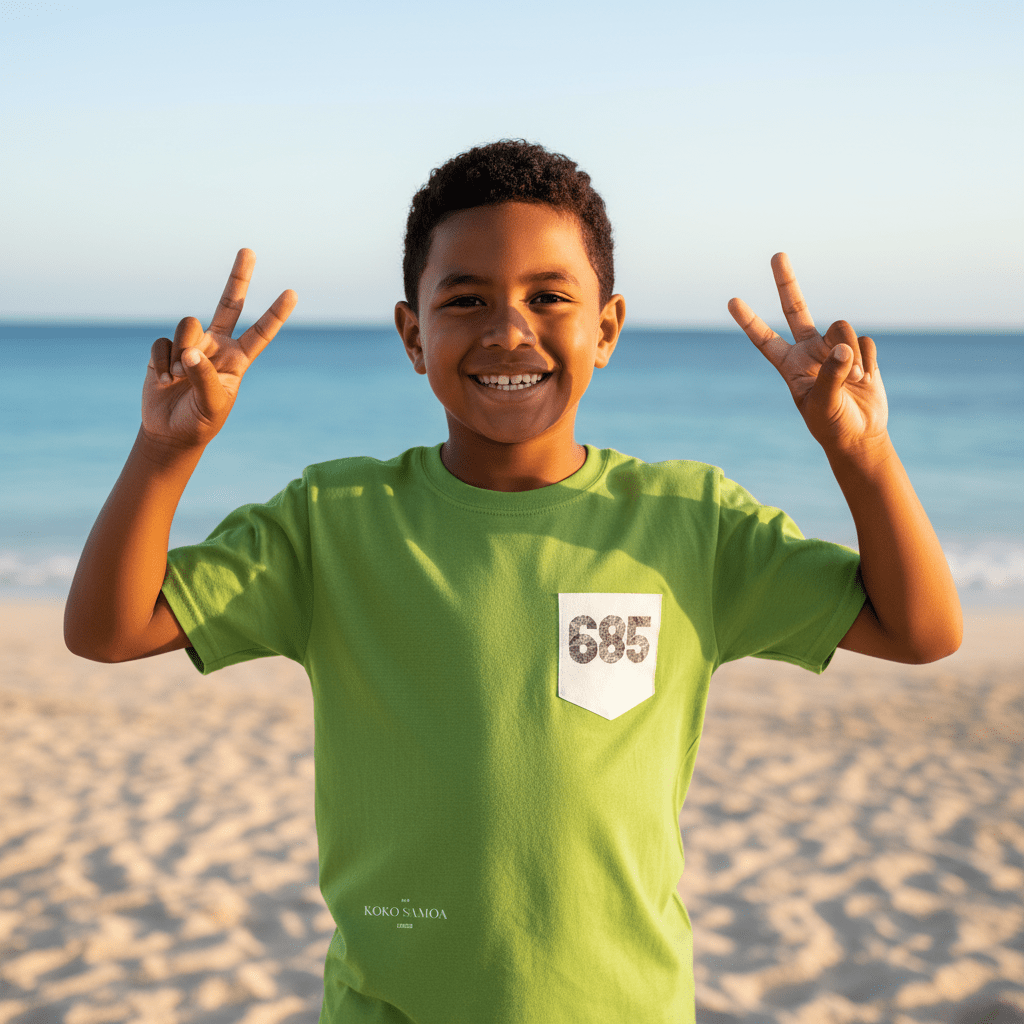 Navy kids unisex T-shirt with pocket from The Print Bar, featuring a simple crew neck and short sleeves, ideal for kids.