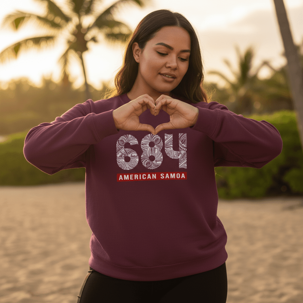 Unisex Heavy Sweatshirt - American Samoa 684 - AU/NZ/USA - The Koko Samoa