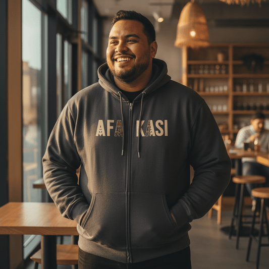 Unisex Zip Hoodie - AFAKASI - AU/NZ/USA - The Koko Samoa