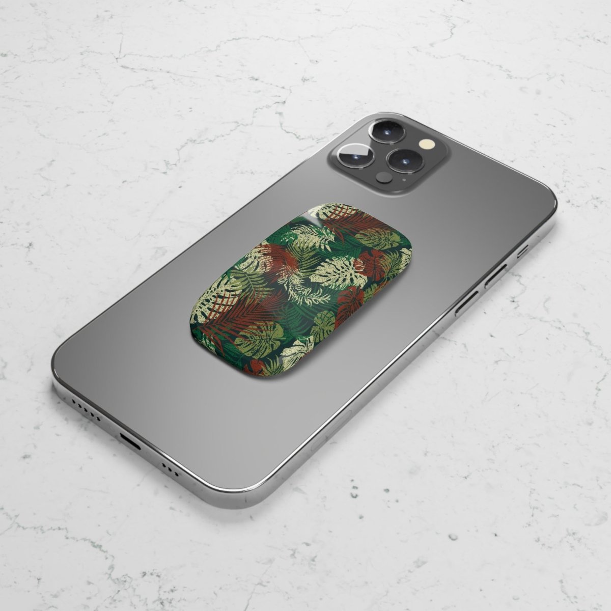 Glossy white WOYC Tafatafa phone grip stand, compatible with AU/NZ/USA, designed for secure phone handling and style.