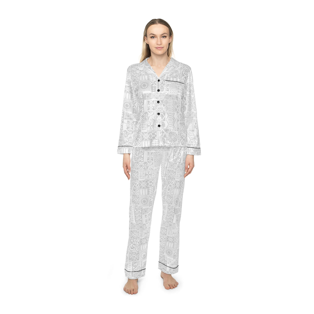 Women's Satin Pyjamas - White Sunday - AU/NZ