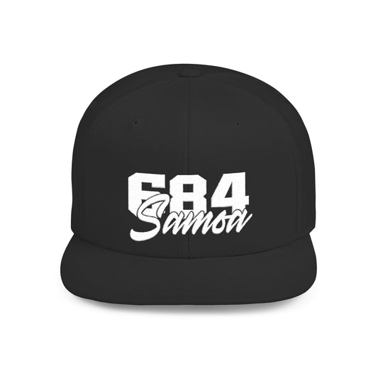 Flat Bill Snapback Hat - 684  Samoa - Black Embroidery - AU/NZ/USA