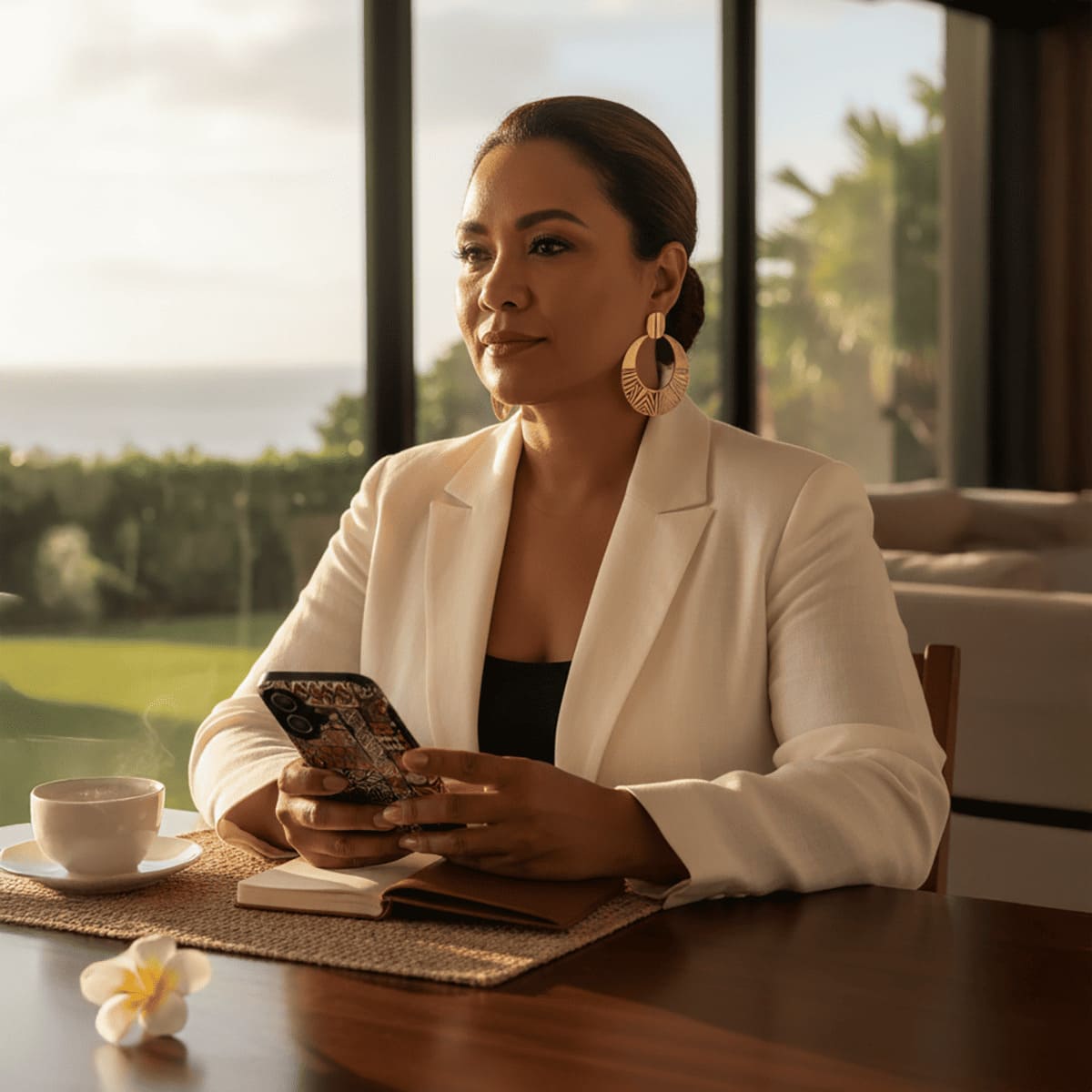 Printify Tough Phone Case for Elei brand, durable protective cover with colorful design on a smartphone.