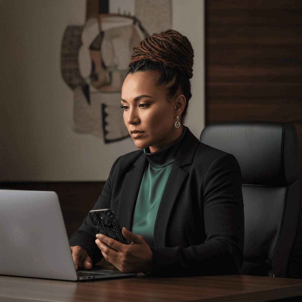 Printify Tough Phone Case Warrior design for AU, NZ, and US fits smartphones, featuring rugged style and protective features.