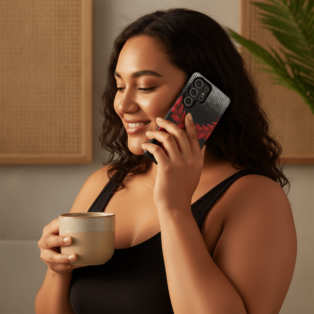 Printify Tough Phone Case for Ula Fala, designed for AU, NZ, and US markets, with a durable protective build and colorful design.