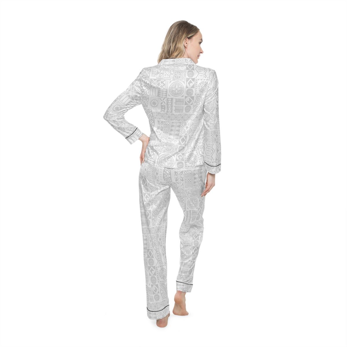 Women's Satin Pyjamas - White Sunday - AU/NZ