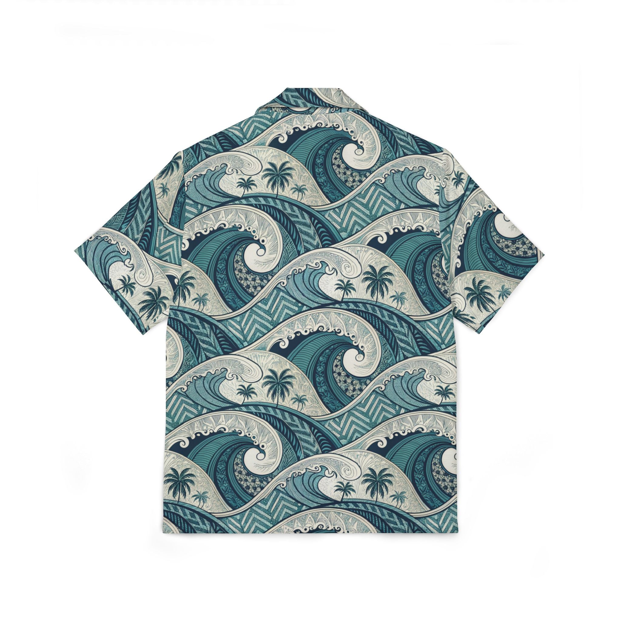 Hawaiian Camp Shirt - Blue Waves - AU/NZ/USA