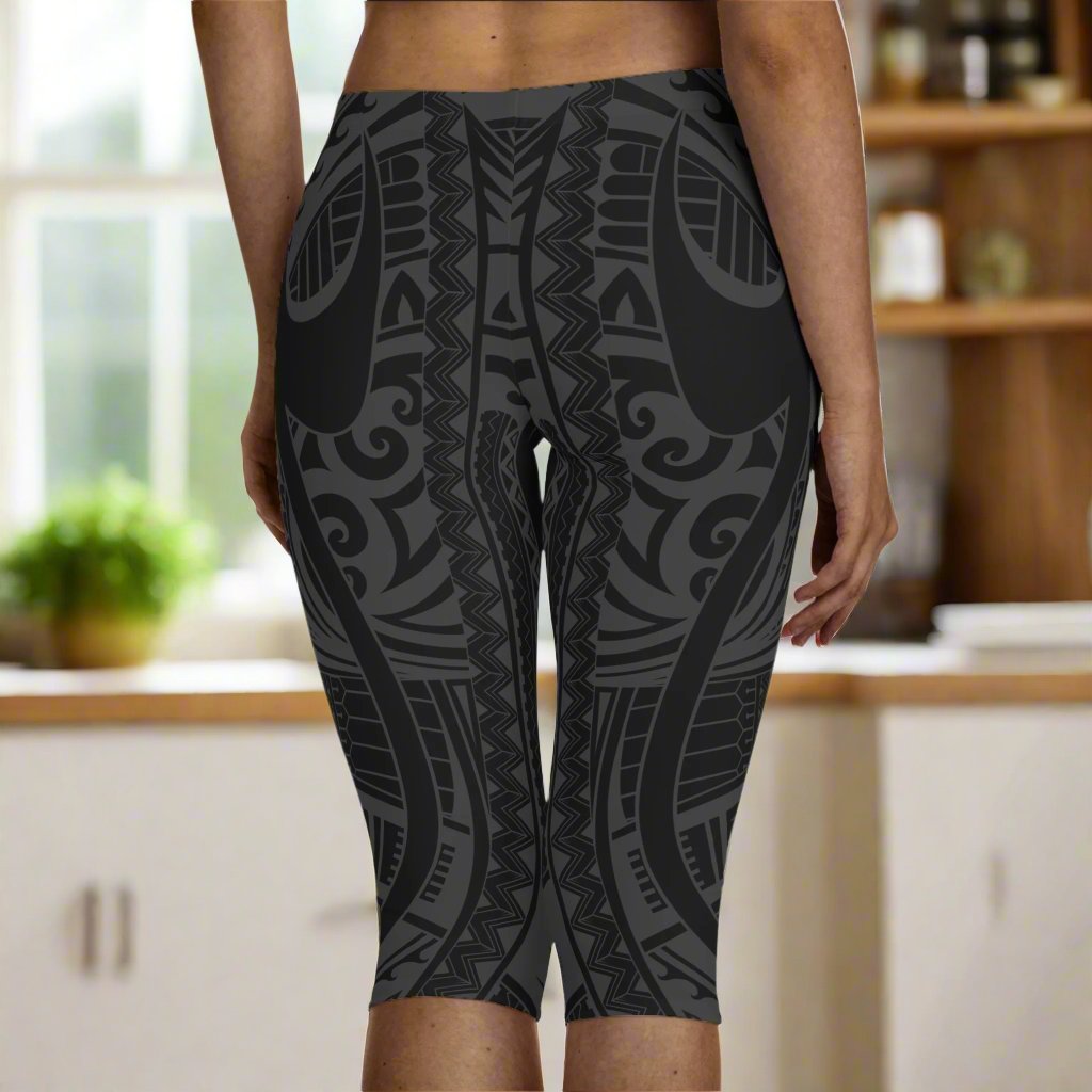 Women's Capri Leggings - Koa Sun Collection - Warrior