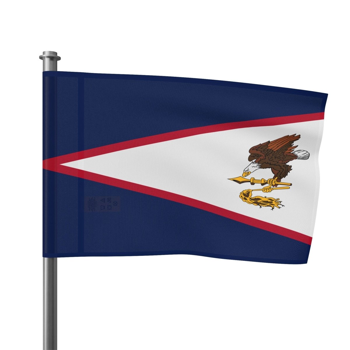 American Samoan flag home decor by Colorway, vibrant fabric wall hanging featuring the American Samoa flag with bold colors.