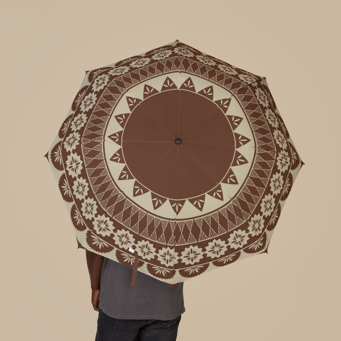PasifikaOne umbrella, 48-inch Fiji design, large umbrella for accessories, ideal for AU/NZ weather protection