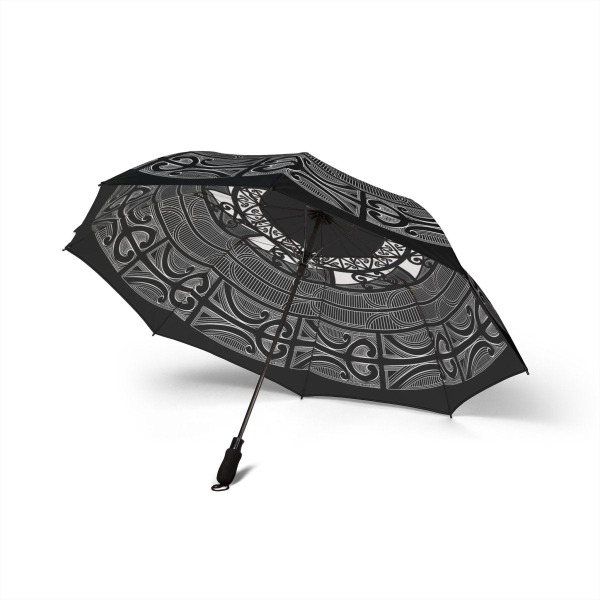 PasifikaOne Māori umbrella, 48-inch (122cm) waterproof umbrella with traditional Māori design, suitable for AU and NZ.