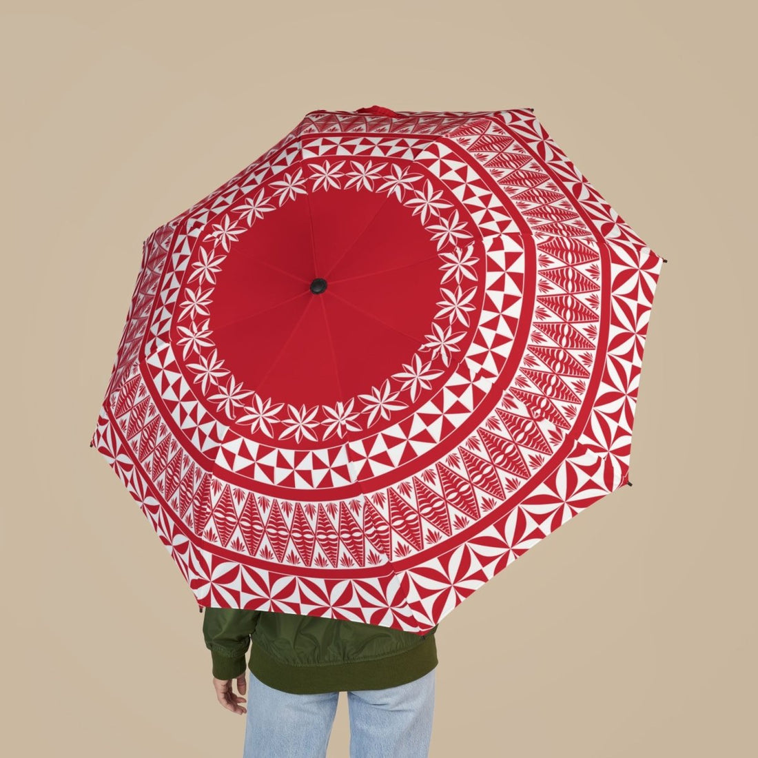 PasifikaOne Tongan umbrella, 48-inch (122cm) size, colorful accessories umbrella with traditional patterns.