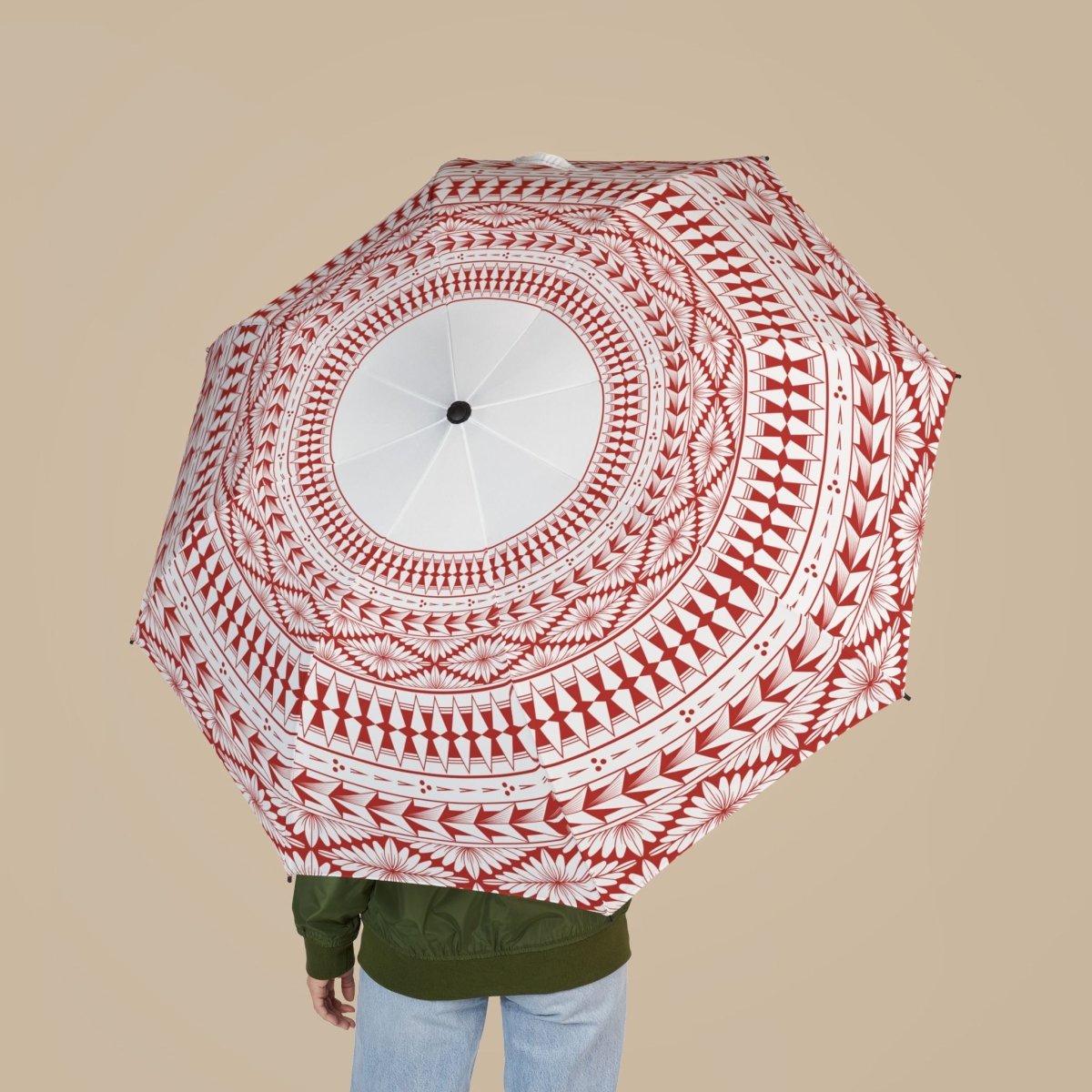 Tongan White umbrella, 48-inch (122cm) accessory with white canopy, designed for AU/NZ regions.