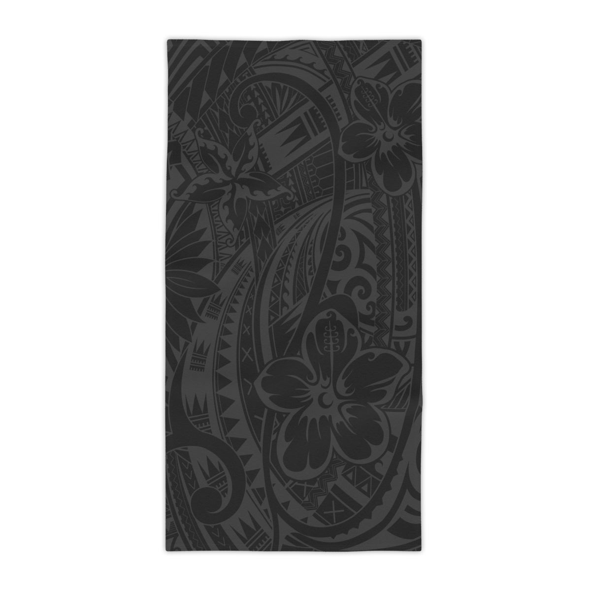 Beach towel in the Bloom Basalt print