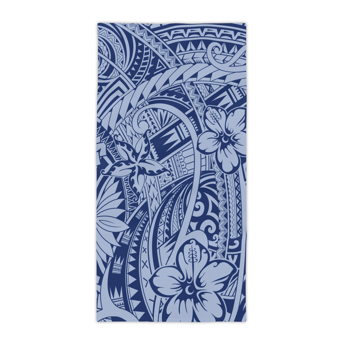 Beach towel in the Bloom Indigo print