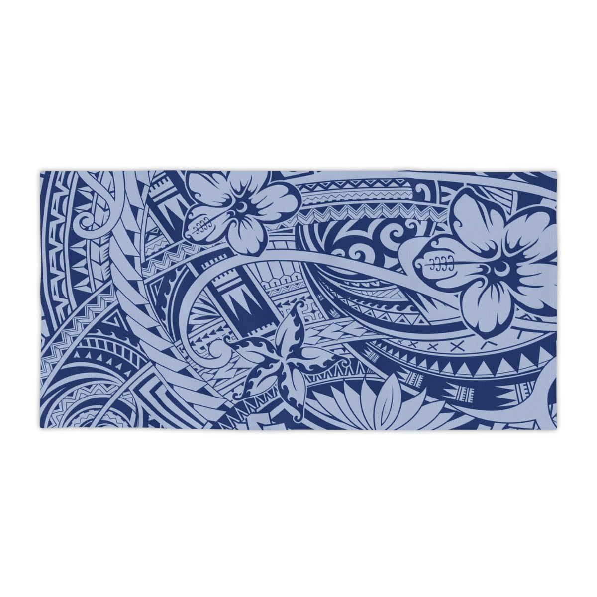 Beach towel in the Bloom Indigo print