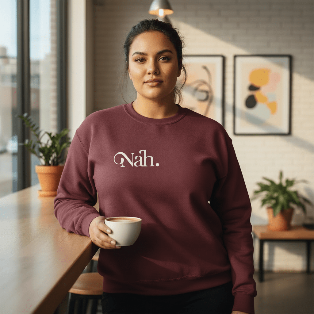 Inkblot Champion unisex sweatshirt featuring a stylish Nah design, perfect for casual wear in AU, NZ, and USA.