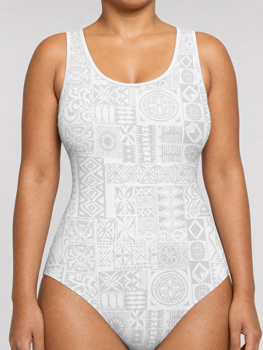 Classic One-Piece Swimsuit - White Sunday - The Koko Samoa