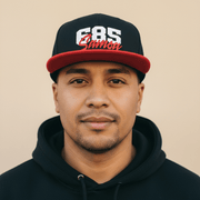 Flat Bill Snapback Hat - 685 Samoa - White & Red Embroidery - AU/NZ/USA - The Koko Samoa