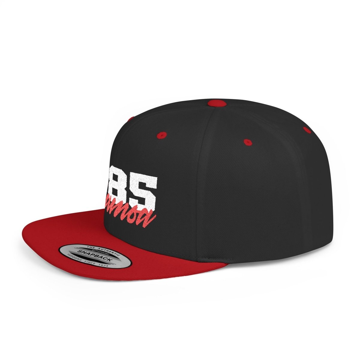 Flat Bill Snapback Hat - 685 Samoa - White & Red Embroidery - AU/NZ/USA - The Koko Samoa