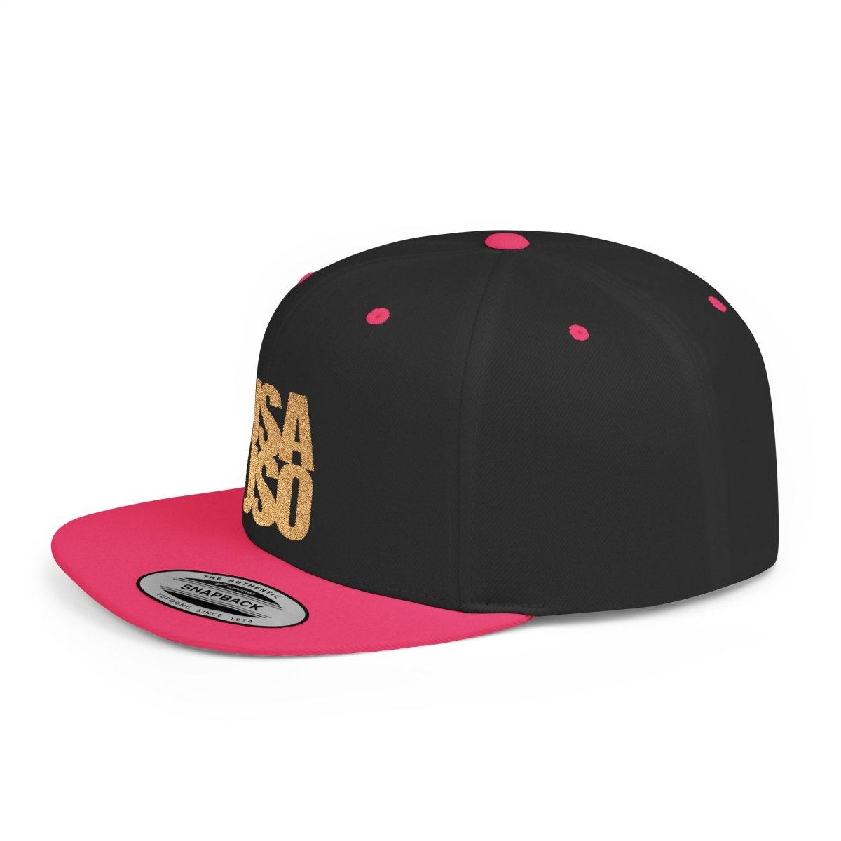 Flat Bill Snapback Hat — USA USO - Gold Embroidery - AU/NZ/USA - The Koko Samoa