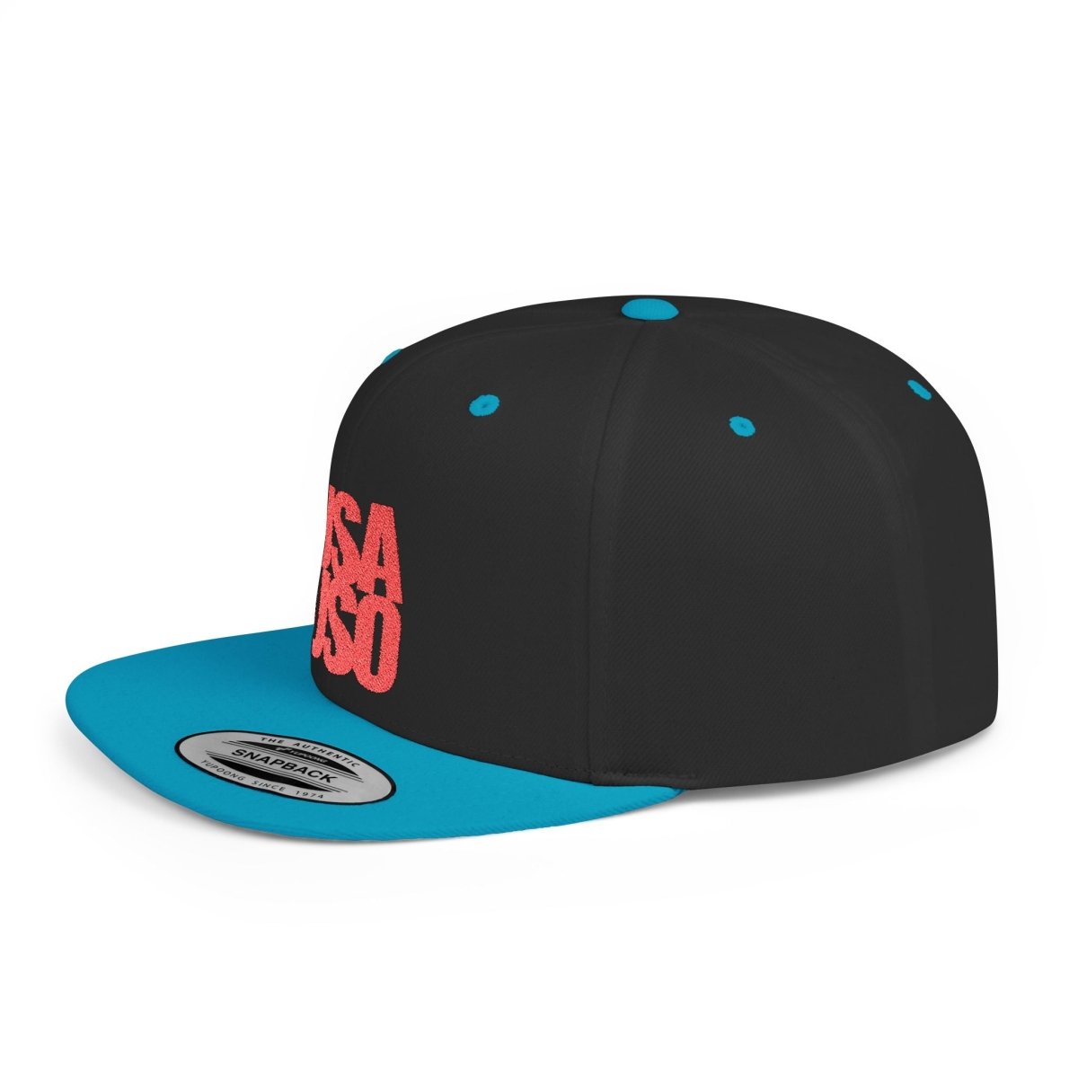 Flat Bill Snapback Hat — USA USO - Red Embroidery - AU/NZ/USA - The Koko Samoa