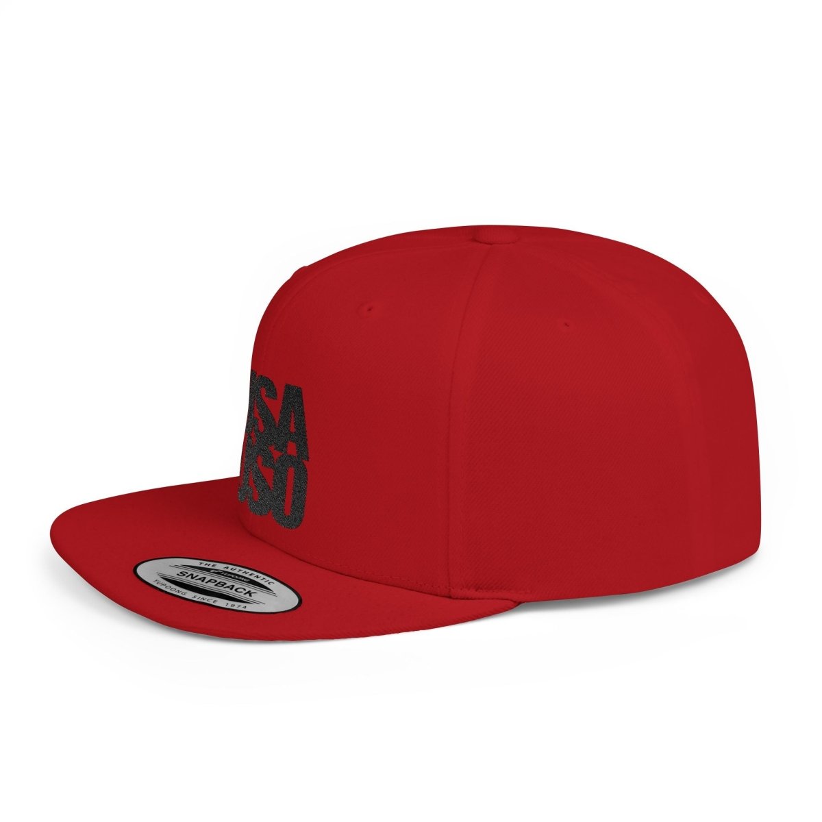Flat Bill Snapback Hat - USAUSO - Black Embroidery - AU/NZ/USA - The Koko Samoa