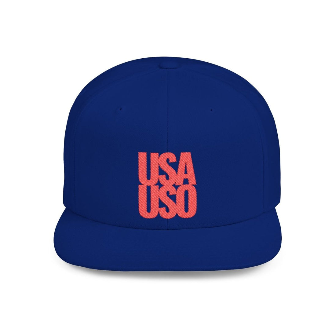 Flat Bill Snapback Hat - USAUSO - Red Embroidery - AU/NZ/USA - The Koko Samoa