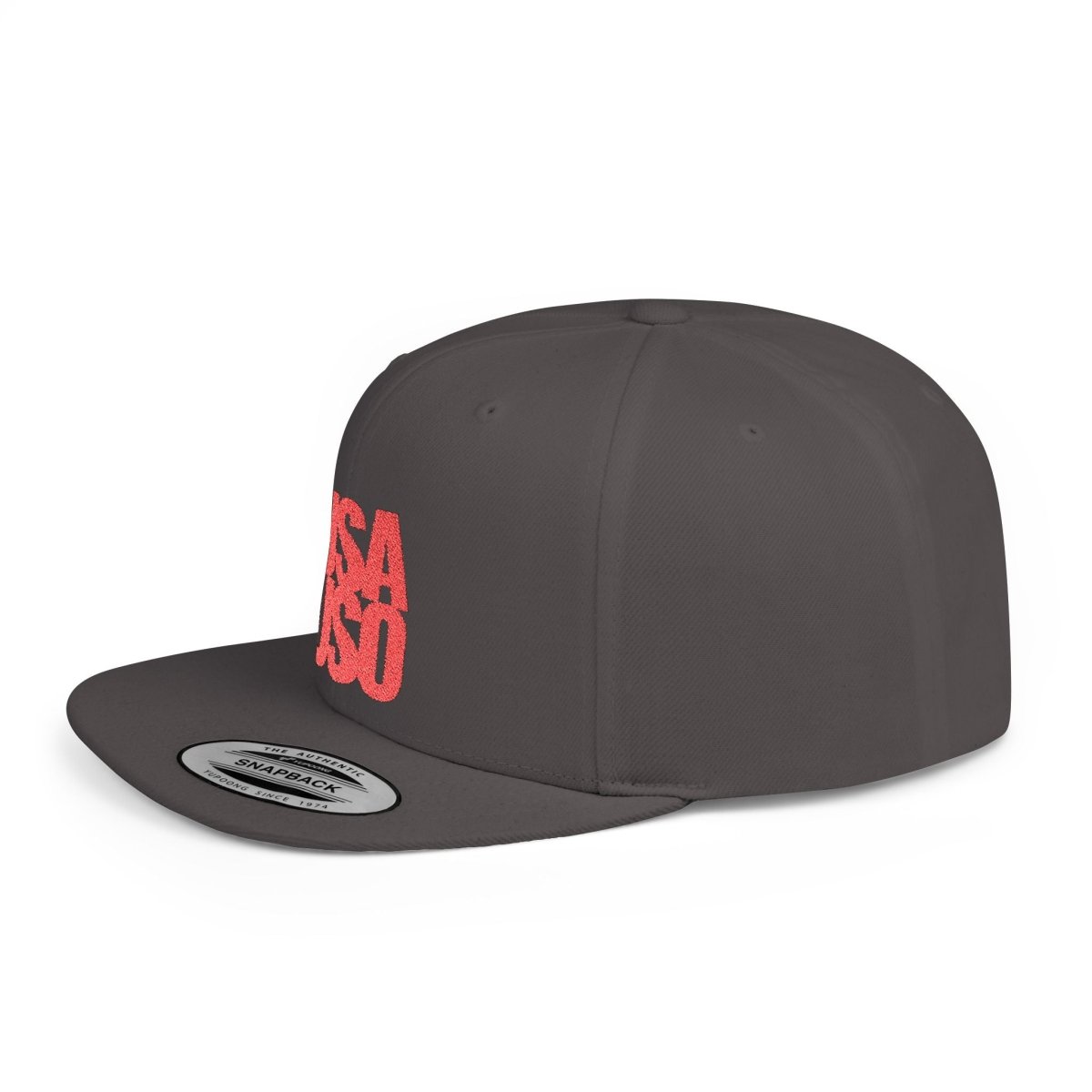 Flat Bill Snapback Hat - USAUSO - Red Embroidery - AU/NZ/USA - The Koko Samoa
