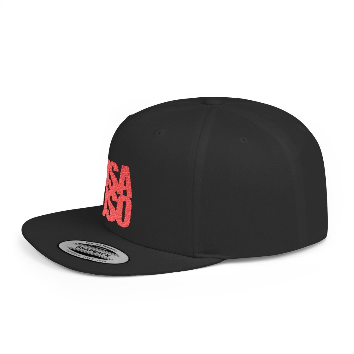 Flat Bill Snapback Hat - USAUSO - Red Embroidery - AU/NZ/USA - The Koko Samoa
