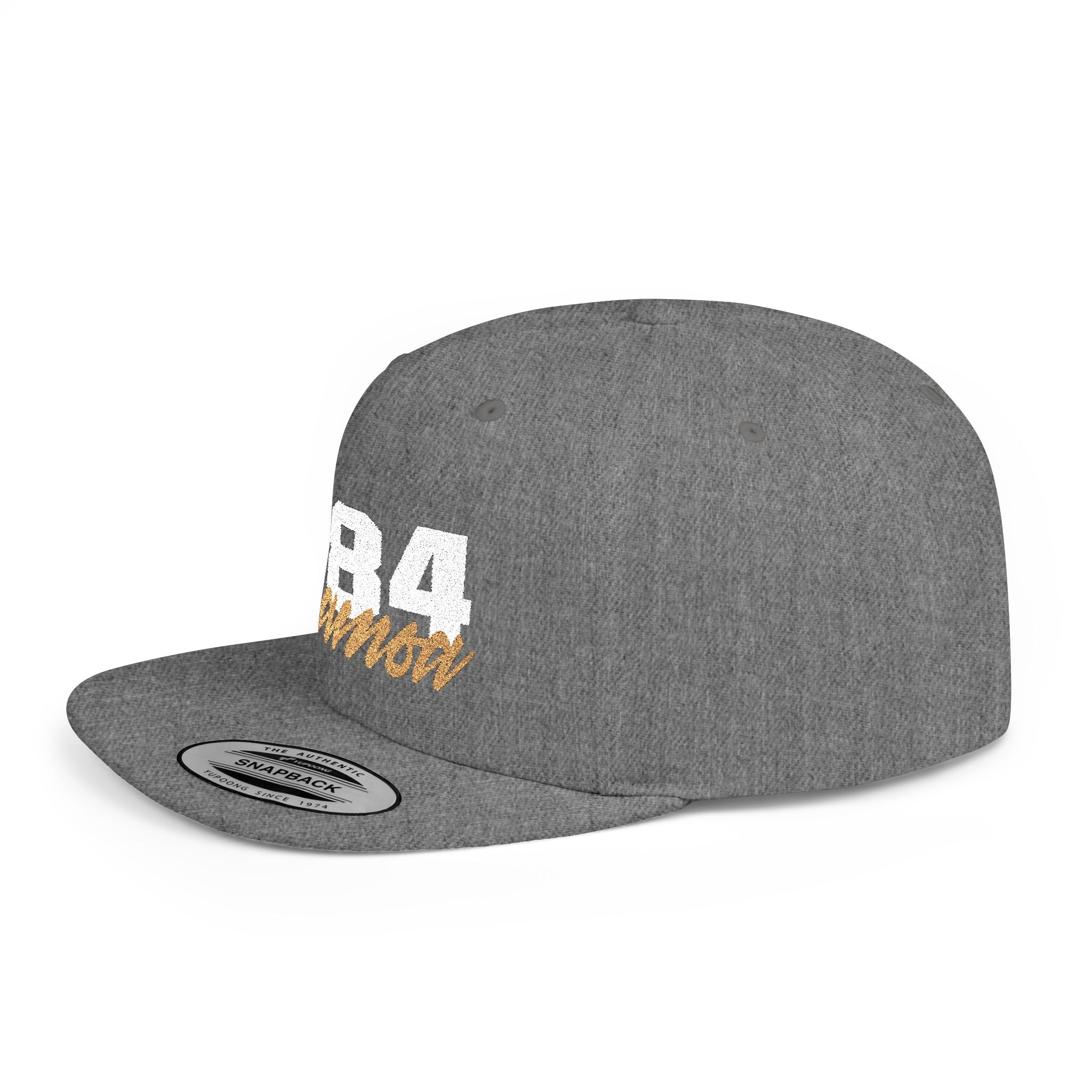 Fulfill Engine flat bill snapback hat with white and gold Samoa embroidery, one size, black cap, stylish and adjustable.