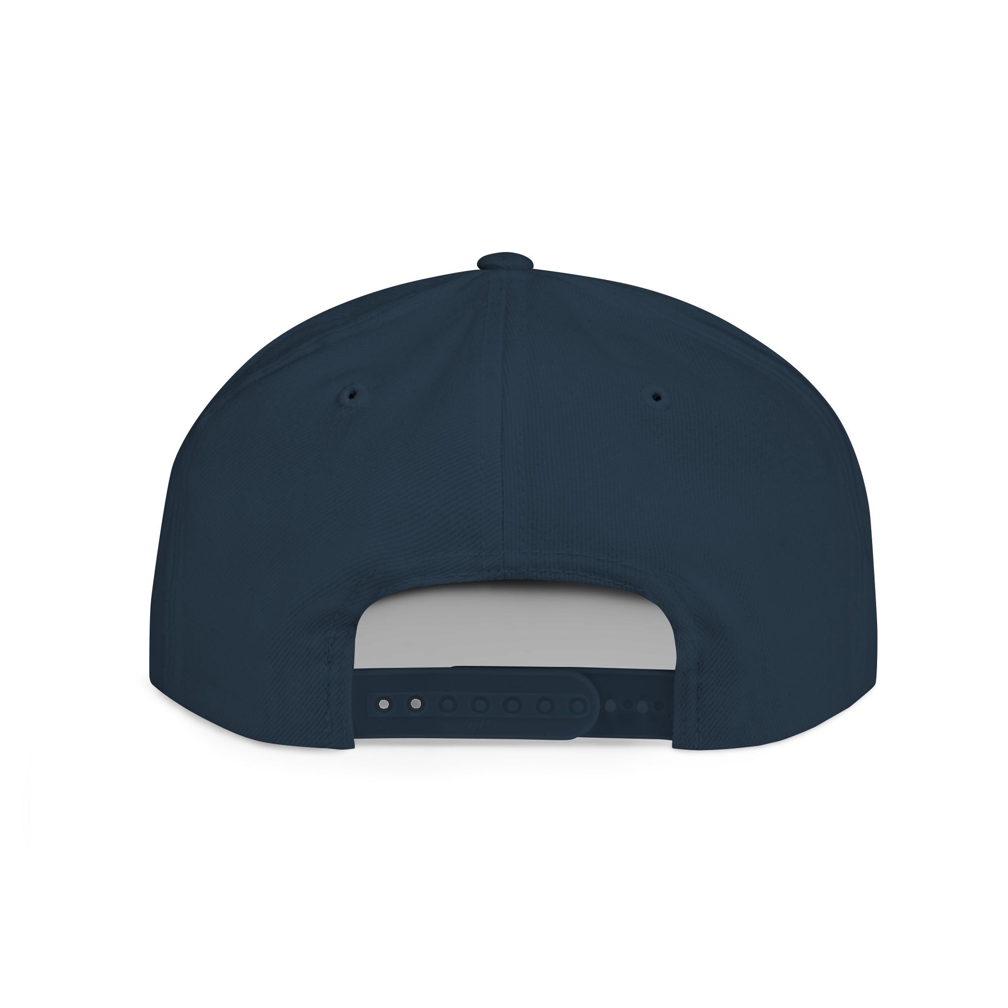 Fulfill Engine flat bill snapback hat in black with white and gold Samoa embroidery, adjustable one size, stylish and casual headwear