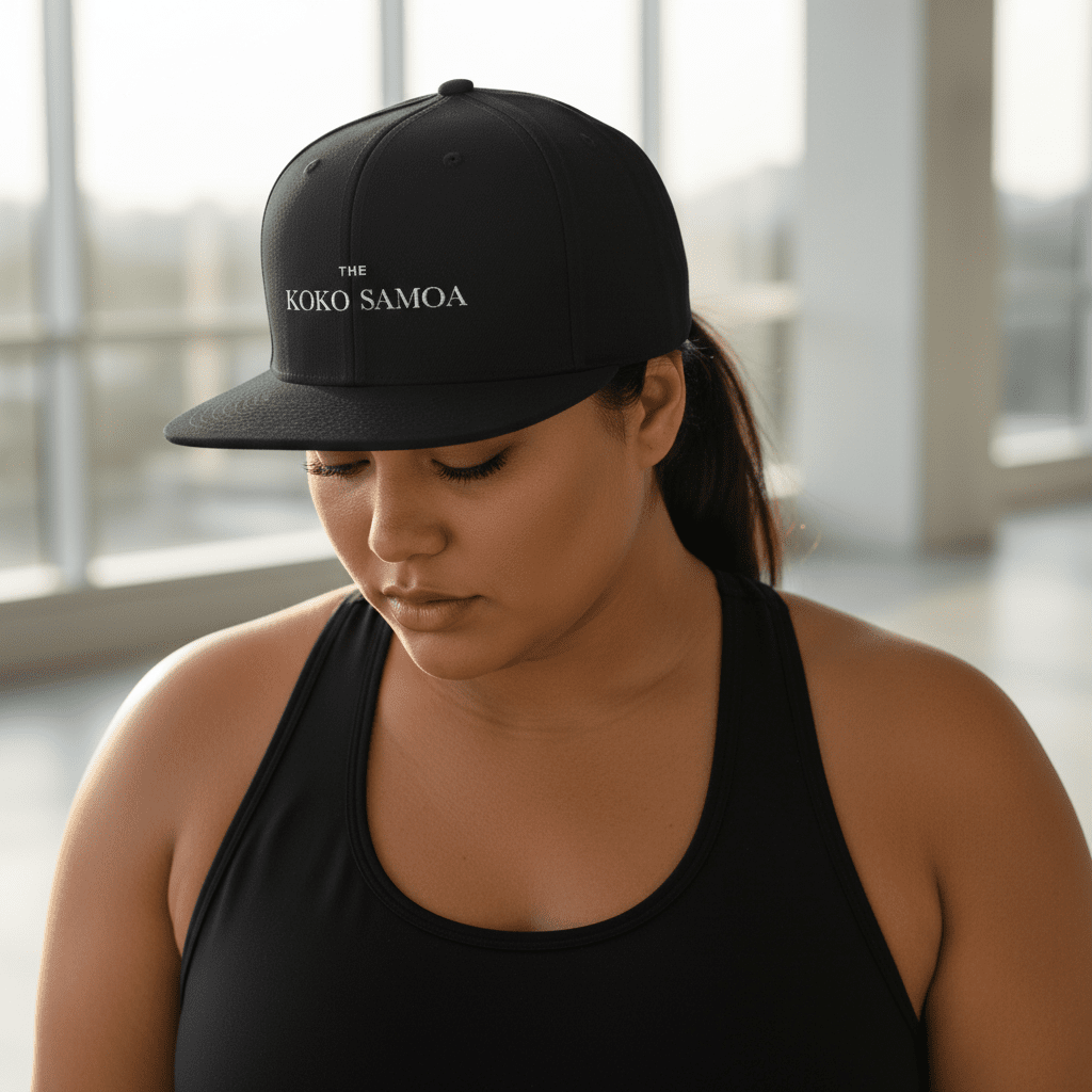 Black flat bill snapback hat by Fulfill Engine with classic embroidered brand logo, adjustable one size, suitable for AU, NZ, and USA.