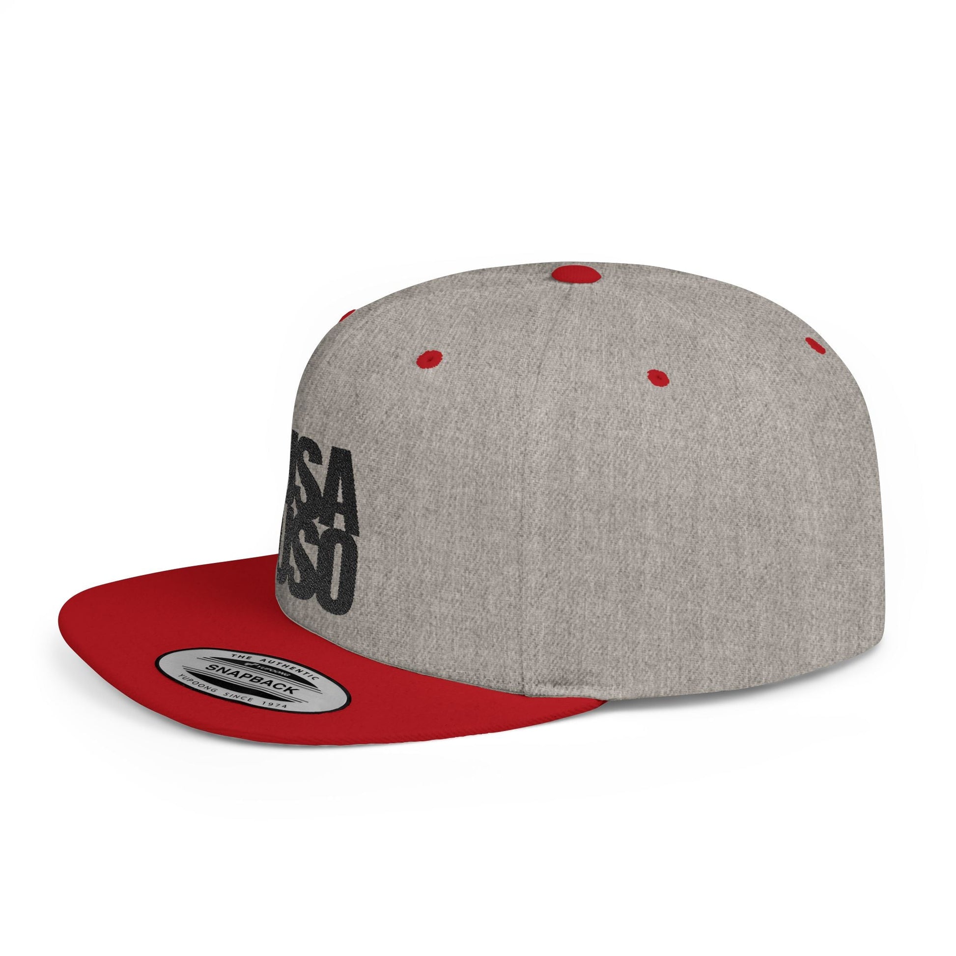 Flat Bill Snapback Hat - USA USO - Black - The Koko Samoa